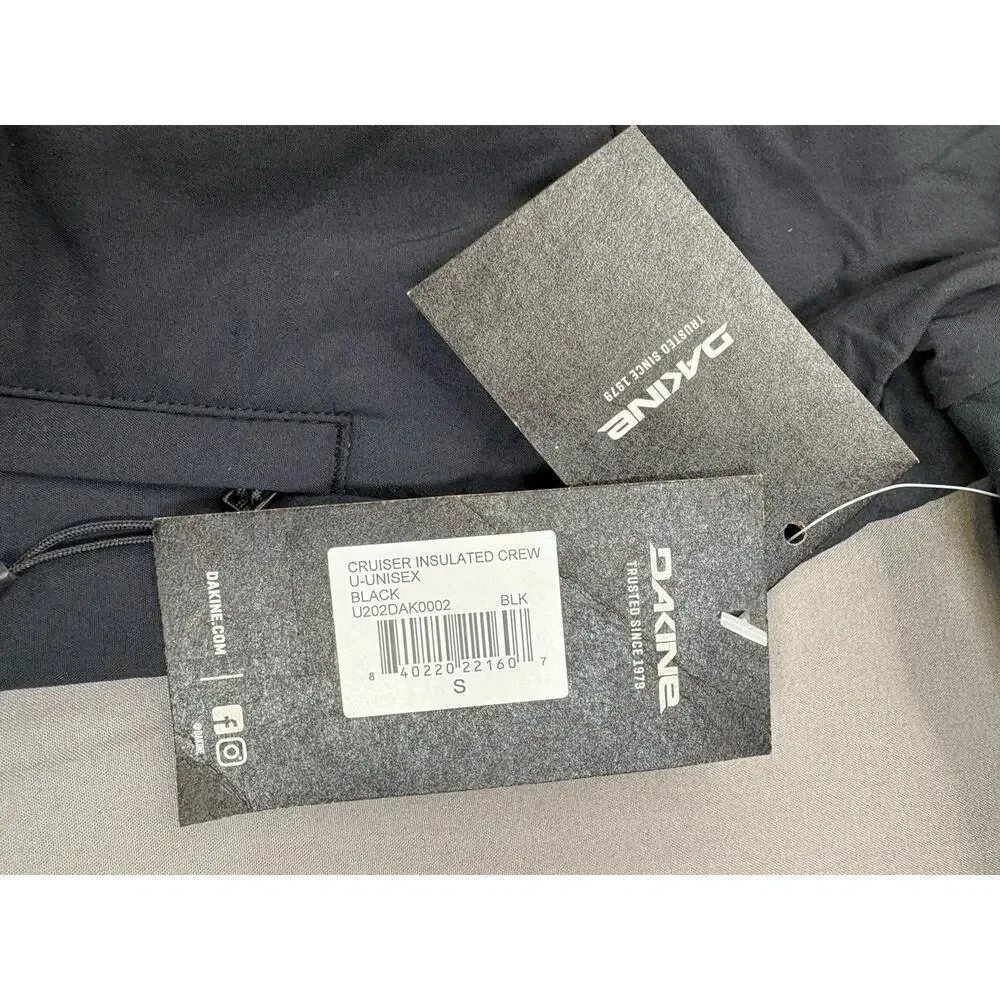 NWT Dakine Cruiser Insulated Crew Pullover Shirt Jacket Unisex Size Small Black